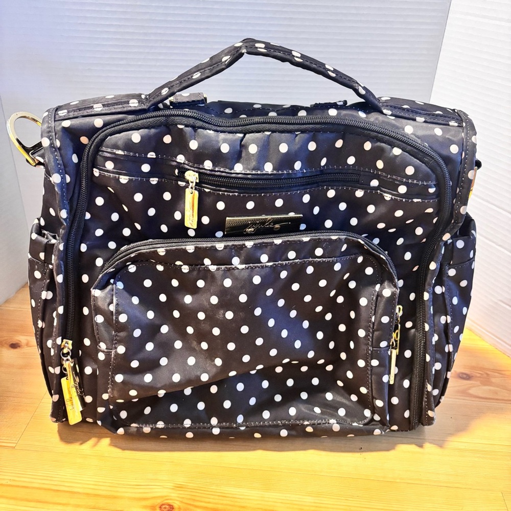 Ju-Ju-Be Black and White Polka Dot Baby Bag